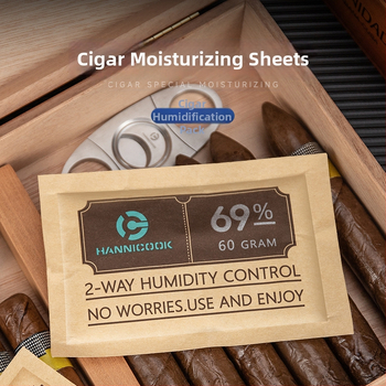 Hannicook cigarešu mitrināšanas tabletes – atkārtoti lietojamas, divvirzienu mitruma kontrole, cigarešu lapām, logotipa drukāšana iespējama, kastē 100/300