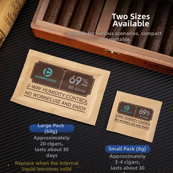 Hannicook cigarešu mitrināšanas tabletes – atkārtoti lietojamas, divvirzienu mitruma kontrole, cigarešu lapām, logotipa drukāšana iespējama, kastē 100/300