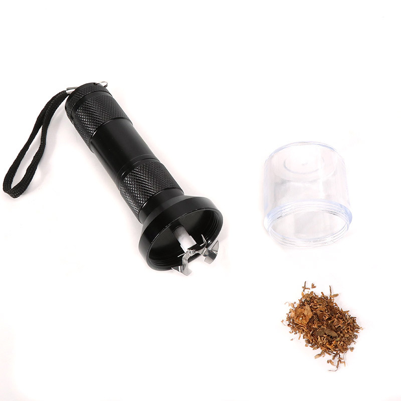 Elektrisks tabakas smalcinātājs no alumīnija sakausējuma, pretvēja dizains, uzglabāšana, logotipa drukāšana un pielāgošana