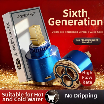 Keraminis vožtuvo šerdis virtuvės maišytuvui – šaltas/karštas vanduo, PC+ keramika, šiuolaikiškas minimalistinis stilius