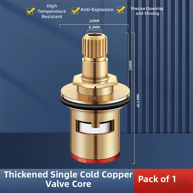 Keraminis vožtuvo šerdis virtuvės maišytuvui – šaltas/karštas vanduo, PC+ keramika, šiuolaikiškas minimalistinis stilius