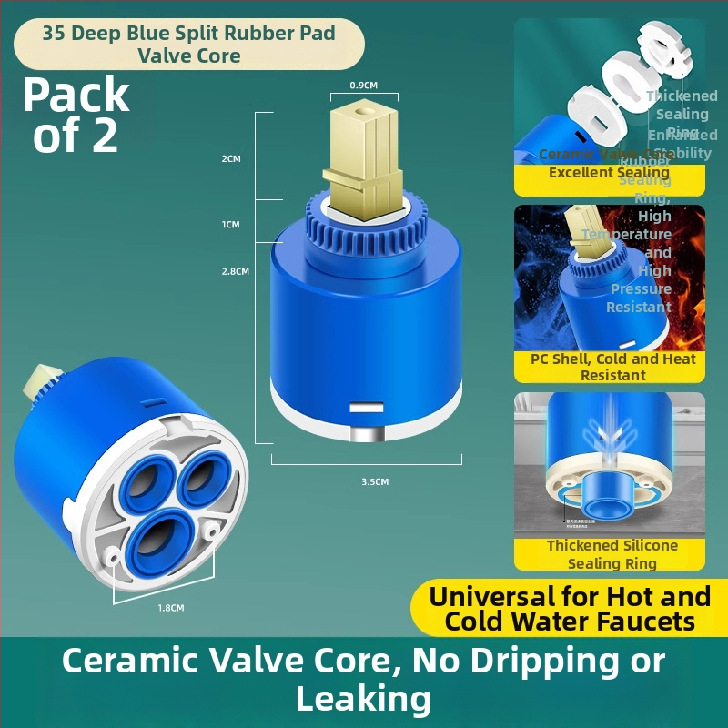 Keraminis vožtuvo šerdis virtuvės maišytuvui – šaltas/karštas vanduo, PC+ keramika, šiuolaikiškas minimalistinis stilius