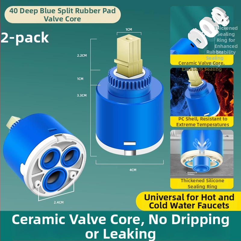 Keraminis vožtuvo šerdis virtuvės maišytuvui – šaltas/karštas vanduo, PC+ keramika, šiuolaikiškas minimalistinis stilius