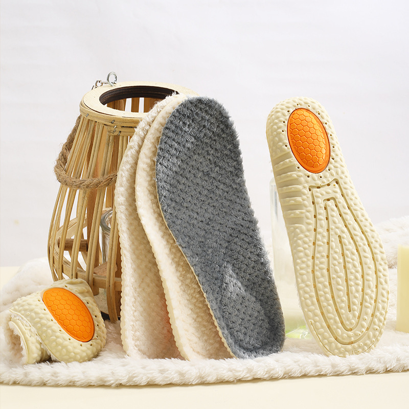 Model 2416: Zimske uloške s fleece podstavom, zračnim jastučićem i masažom – tople PU uloške za tenisice, čizme, casual i radne cipele (235–290 mm)