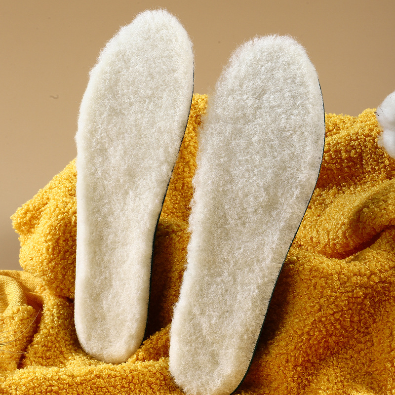 Gyapjú talpbetét a téli melegért, teljes talpbetét nyomtatott mintával, kompatibil sportcipőkhöz, bőr cipőkhöz és bakancsokhoz