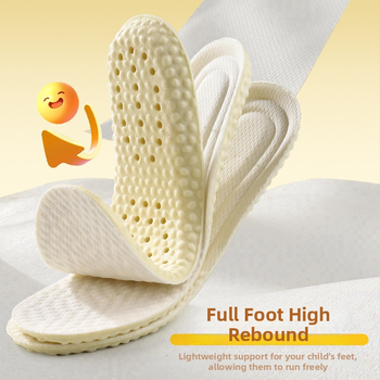 Kang Yue 2508 Gyerek talpbetét – teljes hosszúságú PU talpbetét, masszírozó, légáteresztő, izzadság- és szagtalanító, ütéscsillapító funkciókkal; kompatibil sportcipőkhöz, bőr cipőkhöz, bakancsokhoz és casual cipőkhöz.