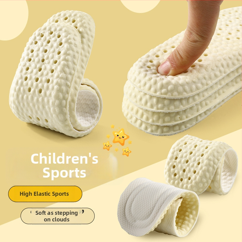 Kang Yue 2508 Gyerek talpbetét – teljes hosszúságú PU talpbetét, masszírozó, légáteresztő, izzadság- és szagtalanító, ütéscsillapító funkciókkal; kompatibil sportcipőkhöz, bőr cipőkhöz, bakancsokhoz és casual cipőkhöz.