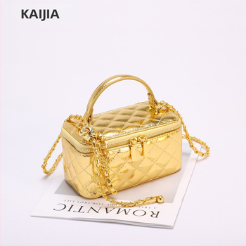 PU nahast üleõla kandekott, väike ruudukujuline siluett, karbikujulise vormi kott, tõmblukuga kinnitusega