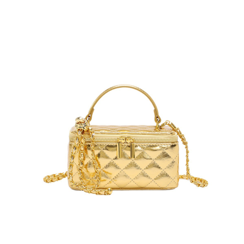 PU nahast üleõla kandekott, väike ruudukujuline siluett, karbikujulise vormi kott, tõmblukuga kinnitusega