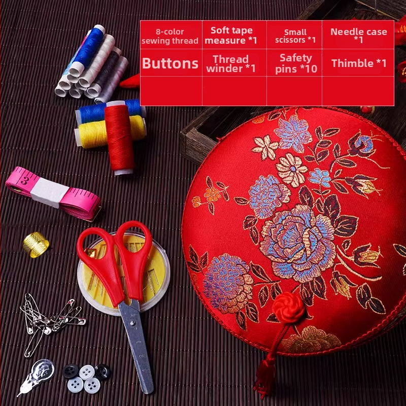 Vestuvių siuvimo dėžutė - Audinio siuvimo rinkinys nuotakai | Prekės ženklas: Romantic happy event | Prekės kodas: Wedding sewing box | Medžiaga: Audinys | Priedai: Siuvimas