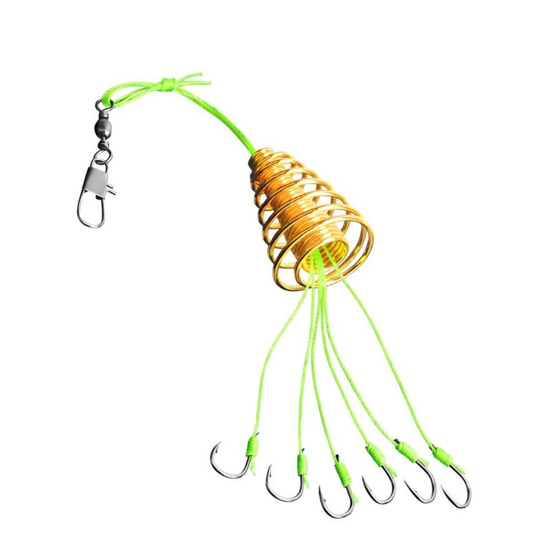 Eksplozivne udice za ribolov s opružnom sekcijom i anti-zamotavanjem, 500 komada u kutiji