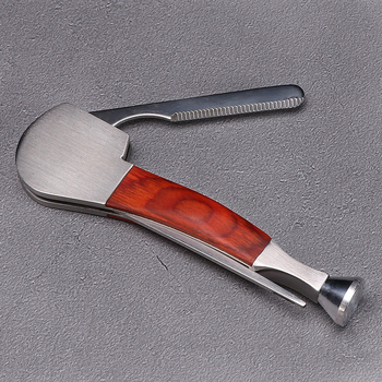 Forten 3-u-1 nož za duhan sa škrabom, metal i drvo, oprema za pušenje lule