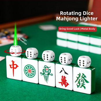 Tsinkide sulamist tuluke, pöörlevate kaardike ja mahjongi kujundusega, tuulekindel, dekoratiivne, reguleeritav leek (AW906)