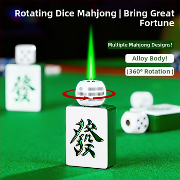 Tsinkide sulamist tuluke, pöörlevate kaardike ja mahjongi kujundusega, tuulekindel, dekoratiivne, reguleeritav leek (AW906)