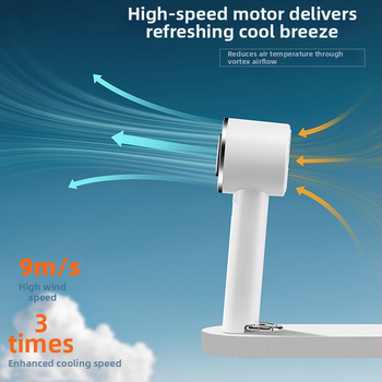 Käe USB ventilaator karabiiniklipsuga, 5 tiiba, harjadeta mootor, sisseehitatud 1200–2000mAh aku, 3 kiirust, müratase <36 dB, jääjahutuse karabiinifunktsioon, mudel SQT-1