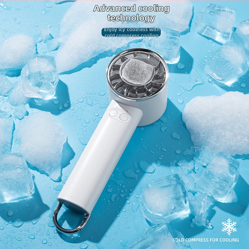 Käe USB ventilaator karabiiniklipsuga, 5 tiiba, harjadeta mootor, sisseehitatud 1200–2000mAh aku, 3 kiirust, müratase <36 dB, jääjahutuse karabiinifunktsioon, mudel SQT-1