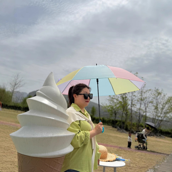 Aegis garās rokas reklāmas lietussargs, 8 ribu dzelzs rāmis, plastmasas audums, pilnībā automātiska atvēršana, iespējama logotipa drukāšana