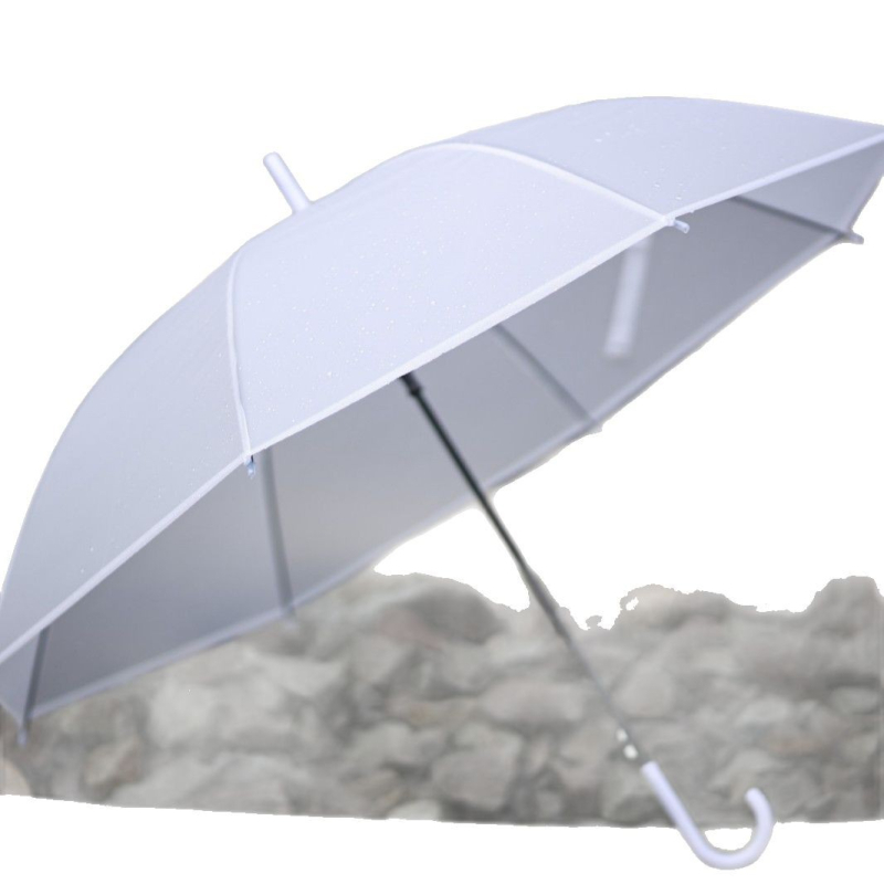 Aegis garās rokas reklāmas lietussargs, 8 ribu dzelzs rāmis, plastmasas audums, pilnībā automātiska atvēršana, iespējama logotipa drukāšana