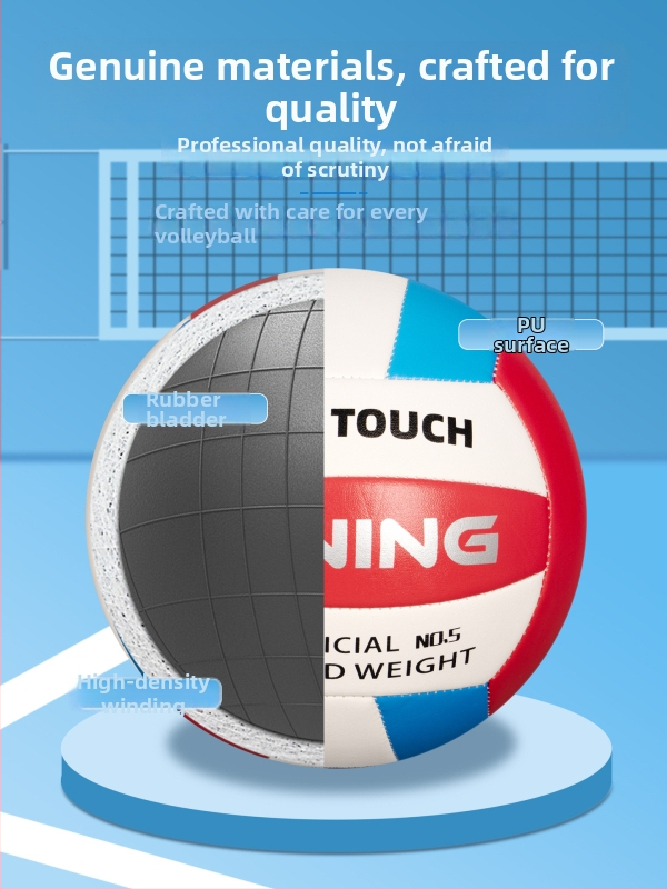 Li-Ning iekštelpu treniņu volejbols, PU materiāls, bez logotipa druka, modelis YVQV011