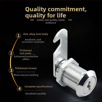 Sahtli lukk, tsinkide sulamist silindriline lukk, sobib sahtlitele, kappide ustidele ja jaotuskastidele, uus hiina stiil