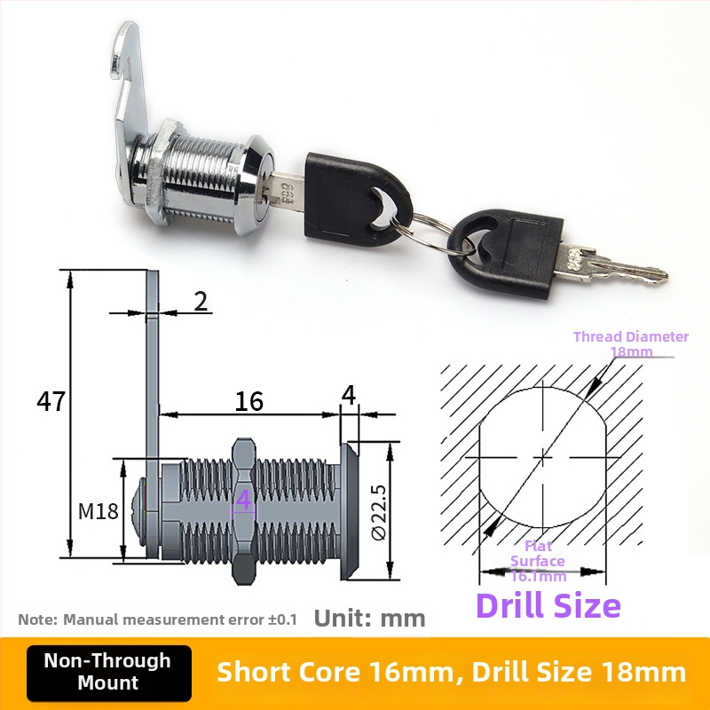 Sahtli lukk, tsinkide sulamist silindriline lukk, sobib sahtlitele, kappide ustidele ja jaotuskastidele, uus hiina stiil