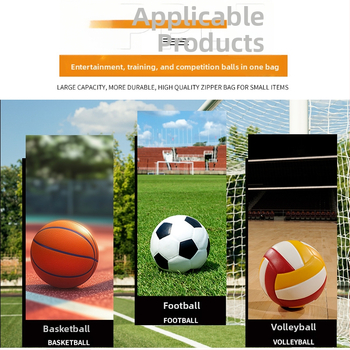 Tinklelinė krepšinio tašė su vieno peties crossbody dizainu, didelės talpos sportinė krepšys krepšiniui, futbolui ir tinkliniam — Modelis 103