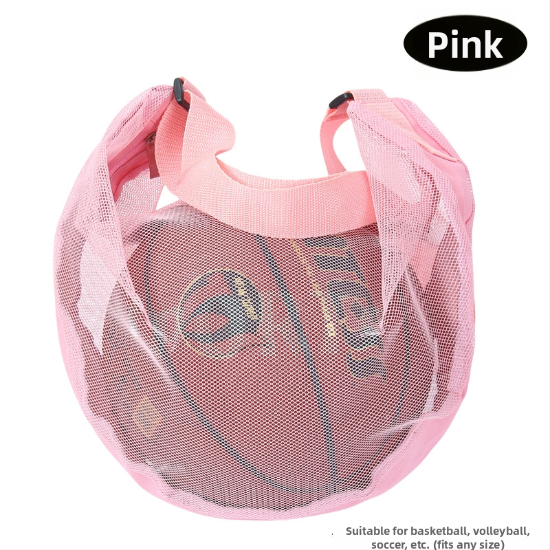 Tinklelinė krepšinio tašė su vieno peties crossbody dizainu, didelės talpos sportinė krepšys krepšiniui, futbolui ir tinkliniam — Modelis 103