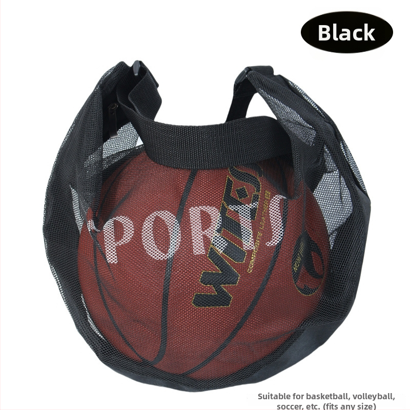 Tinklelinė krepšinio tašė su vieno peties crossbody dizainu, didelės talpos sportinė krepšys krepšiniui, futbolui ir tinkliniam — Modelis 103