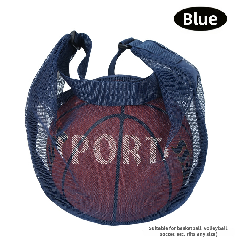 Tinklelinė krepšinio tašė su vieno peties crossbody dizainu, didelės talpos sportinė krepšys krepšiniui, futbolui ir tinkliniam — Modelis 103