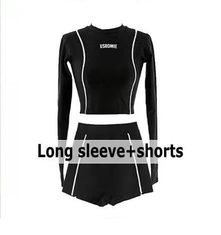 Dvojdielne dámske plavky s motívom medúzy, dlhé rukávy, vankúš na prsiach, rýchloschnúce, vysoká elasticita, 88% polyester, 260 g, podšivka z polyesteru s 12% elastanu