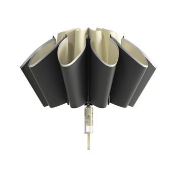 Trīsdaļīgs lietussargs ar ārējo apgriešanu, pilnīgi automātiska atvēršana un aizvēršana, 10 ribas, UPF > 50, audums 190T