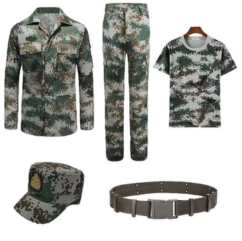 Kamuflaažtrenniiri komplekt – Ühiskasutus täiskasvanutele, Keemilistekiudude segu, hingav, kulumiskindel, plekivastane ja kergesti puhastatav, kõikideks hooaegadeks, Nr 0723