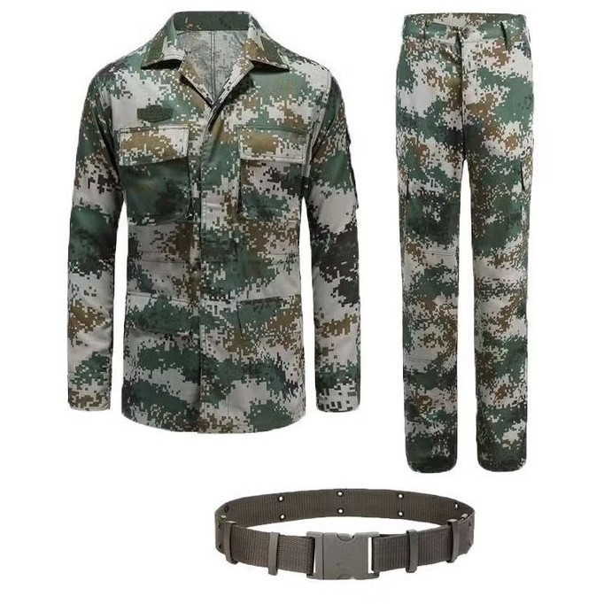 Kamuflaažtrenniiri komplekt – Ühiskasutus täiskasvanutele, Keemilistekiudude segu, hingav, kulumiskindel, plekivastane ja kergesti puhastatav, kõikideks hooaegadeks, Nr 0723