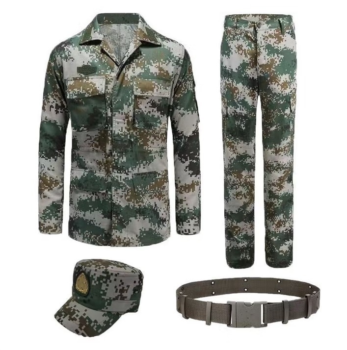 Kamuflaažtrenniiri komplekt – Ühiskasutus täiskasvanutele, Keemilistekiudude segu, hingav, kulumiskindel, plekivastane ja kergesti puhastatav, kõikideks hooaegadeks, Nr 0723