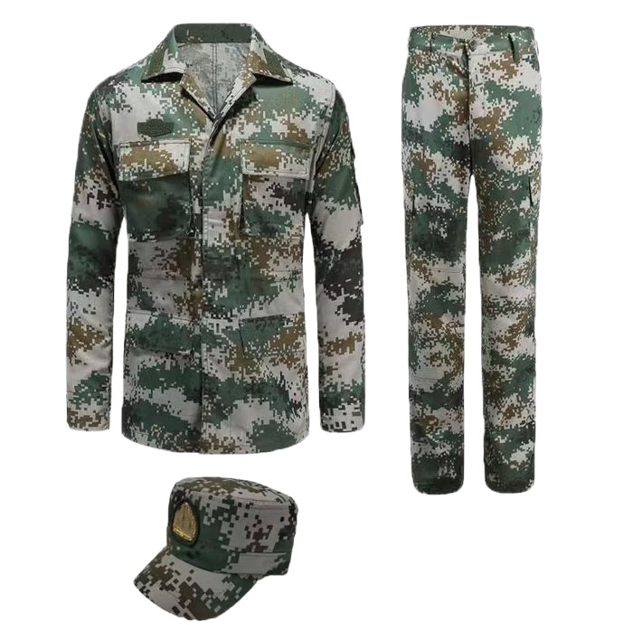 Kamuflaažtrenniiri komplekt – Ühiskasutus täiskasvanutele, Keemilistekiudude segu, hingav, kulumiskindel, plekivastane ja kergesti puhastatav, kõikideks hooaegadeks, Nr 0723