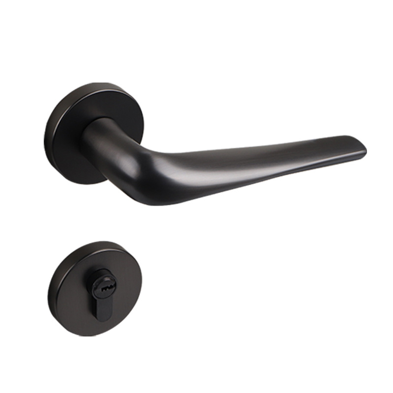 Osztozott ajtózár – PBT-580, nikkel ötvözetből készült fogantyúzár belső faajtókhoz, modern stílus