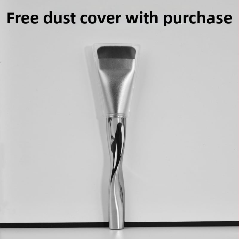 Meigiharja lamepea, mitmekülgne kasutus: aluseks toonile, näomaski ja peitekreemile; sünteetilised karvad, plastikkäepide, pikk käepide, 1 tk, Hengrun