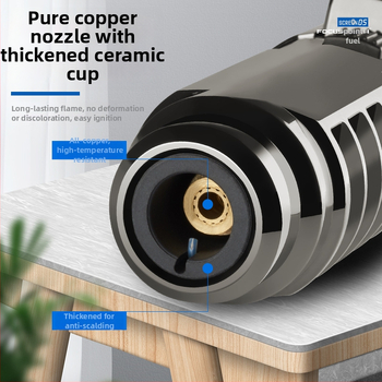 Metalni butanski zapaljivač s otpornošću na vjetar — za zavarivanje i vanjsku upotrebu, Focus brand, mogućnost ispisa logotipa