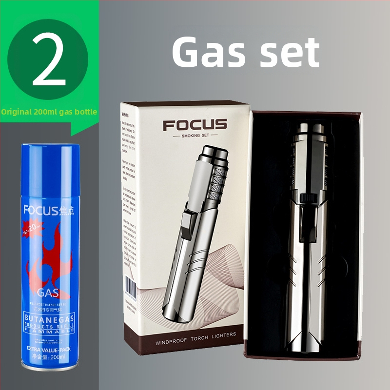 Metalni butanski zapaljivač s otpornošću na vjetar — za zavarivanje i vanjsku upotrebu, Focus brand, mogućnost ispisa logotipa