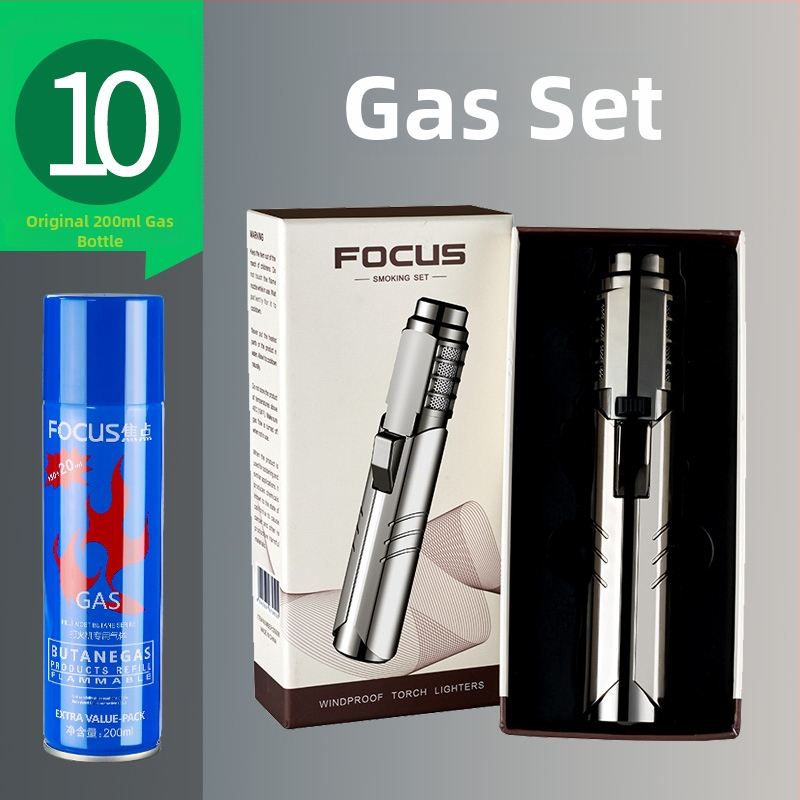 Metalni butanski zapaljivač s otpornošću na vjetar — za zavarivanje i vanjsku upotrebu, Focus brand, mogućnost ispisa logotipa