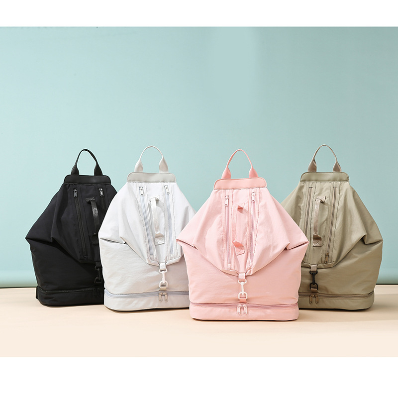 Sportinė kuprinė su sausų–drėgnų atskyrimu, kvėpuojanti, atspari vandeniui, ultra lengva, nugaros apsauga