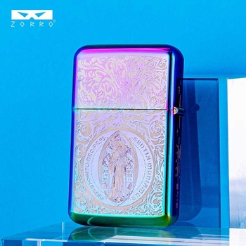 ZORRO790 керосинова запалка, метално тяло, медно ядро, ветрозащитена, едночастова конструкция