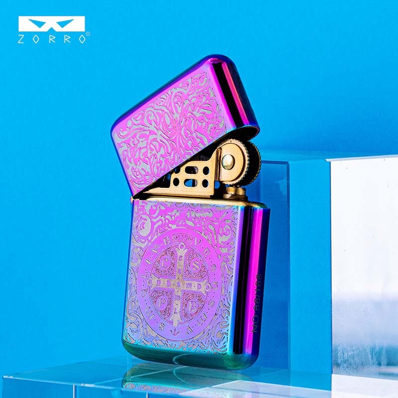 ZORRO790 керосинова запалка, метално тяло, медно ядро, ветрозащитена, едночастова конструкция