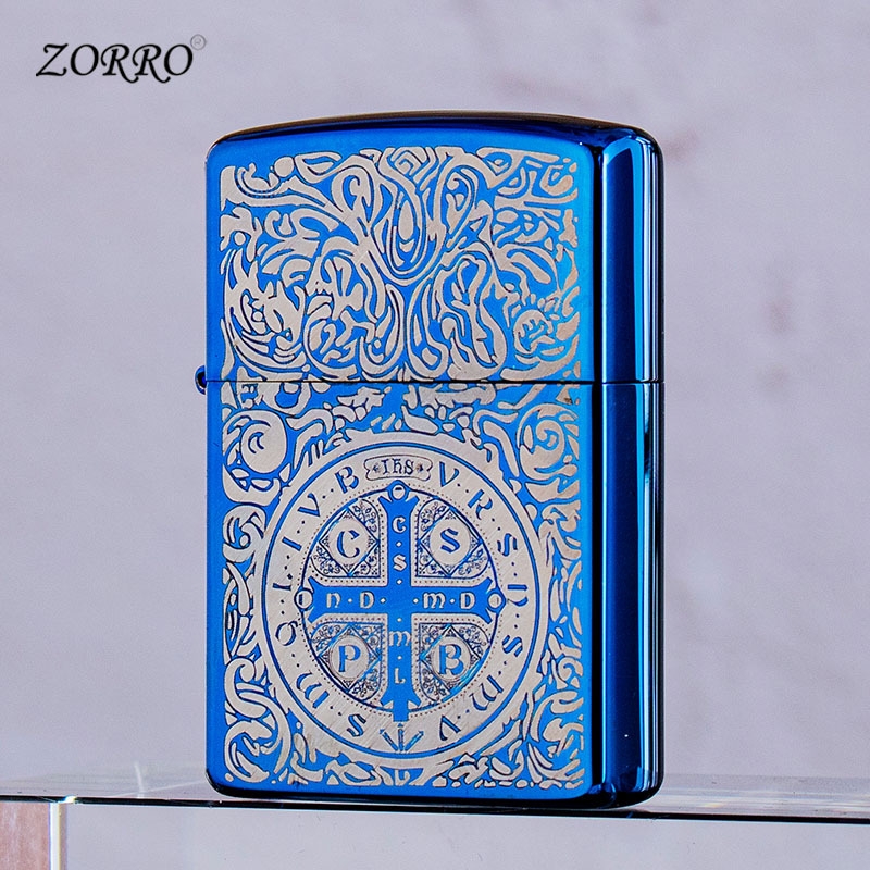 ZORRO790 керосинова запалка, метално тяло, медно ядро, ветрозащитена, едночастова конструкция