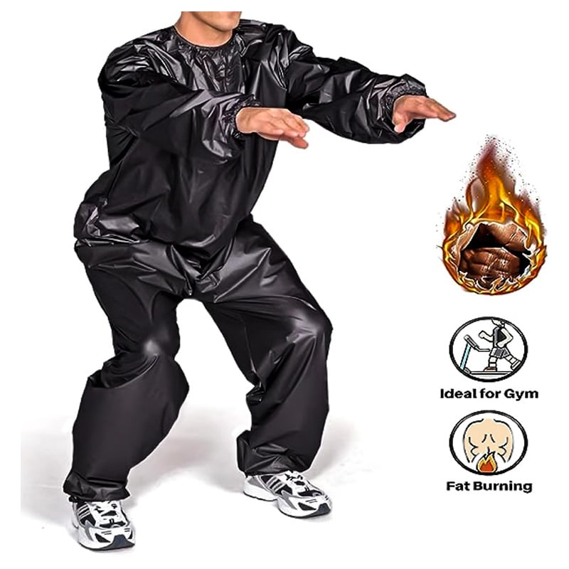 Unisex PVC sauna odijelo za fitness i trčanje – tkanina PVC s vinil kloridom, jednofarbni uzorak, nošenje kroz cijelu godinu