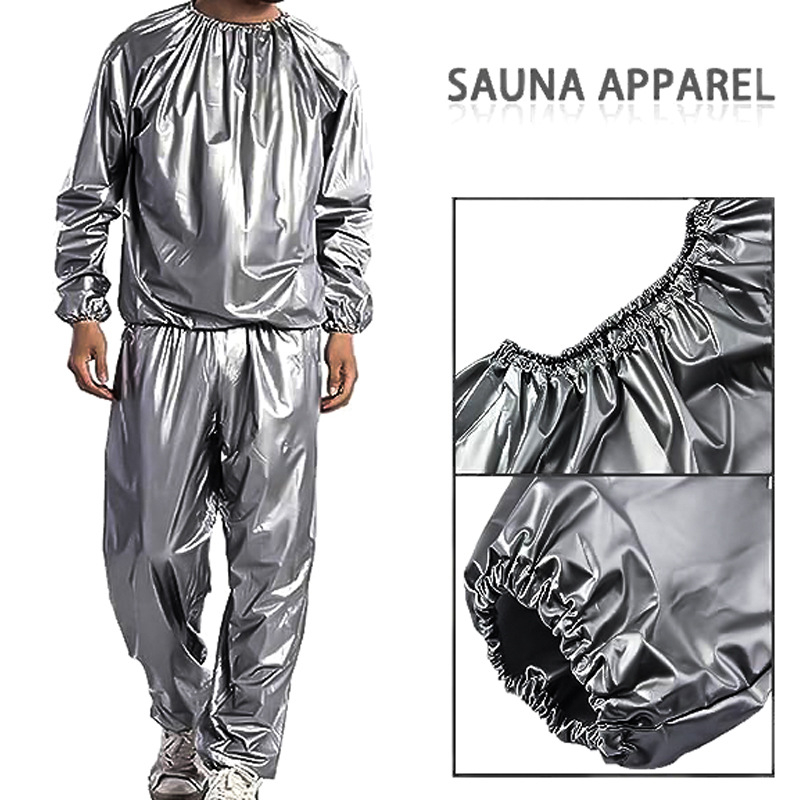 Unisex PVC sauna odijelo za fitness i trčanje – tkanina PVC s vinil kloridom, jednofarbni uzorak, nošenje kroz cijelu godinu