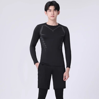 Top de antrenament cu mânecă lungă PRO pentru toamnă-iarnă, uscare rapidă, material Milk Silk, 85% poliester