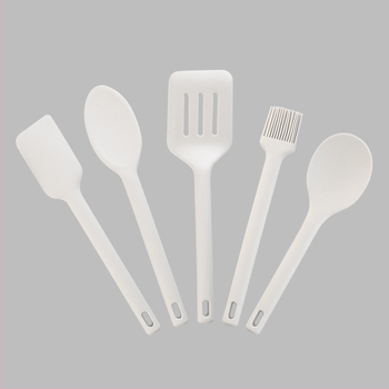 Silicone virtuvės įrankių rinkinys: šaukštas ir mentele iš silikono – neprilimpančios, aukštos temperatūros atsparumas, neslystančios, apsauga nuo nudegimų; rankenėlė su silikono korpusu ir nailoniniu centru