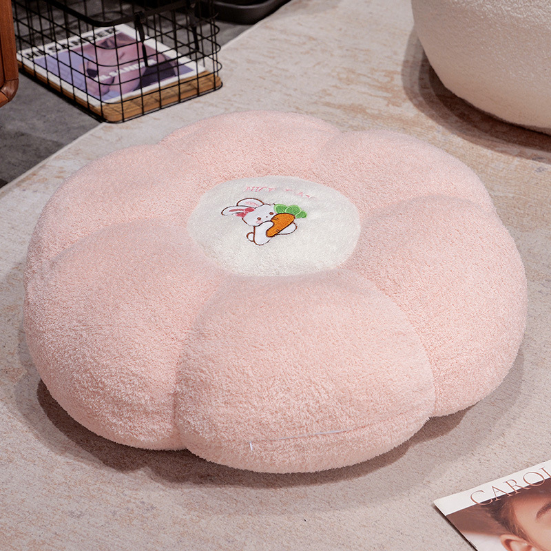 Pliušinis pagalvė su augalų raštu, futono stiliaus nugaros atrama ir juosmens parama; PP medvilnės užpildas; tinkama miegamajam, studijai ir biurui.