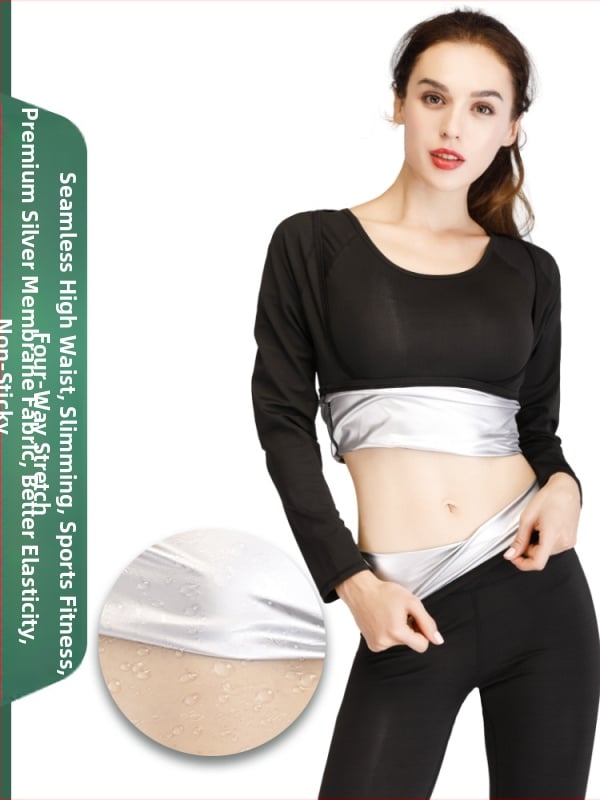 Naiste Lycra fitness komplekt koos toppi ja püksidega – ühtlane värv; 82% polüester, 18% spandeks; vooder hõbedase kilega 100; sobib kõigile aastaaegadele; jooksu ja treeningu jaoks